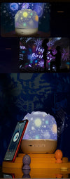 Music Projector Night Light with BT Speaker Chargeable Universe Starry Sky Rotate LED Lamp Colorful Flashing Star