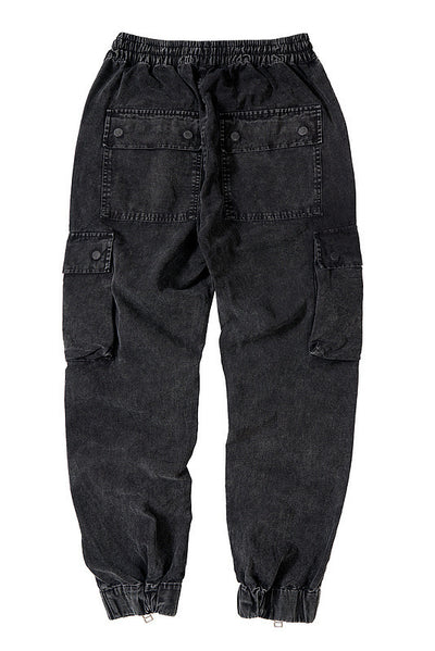 Military Drawstring Zip Cargo Trousers Fashion