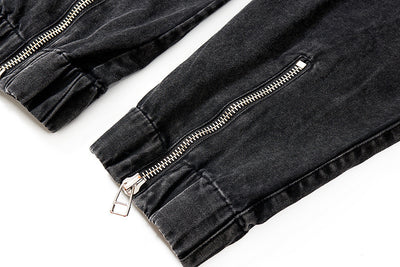 Military Drawstring Zip Cargo Trousers Fashion